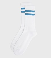 New Look Bright Blue Double Stripe Ribbed Socks
